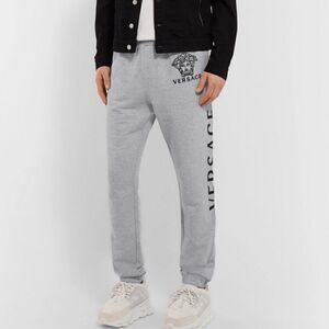 Versace Mens Signature Embroidered Logo Sweatpants S